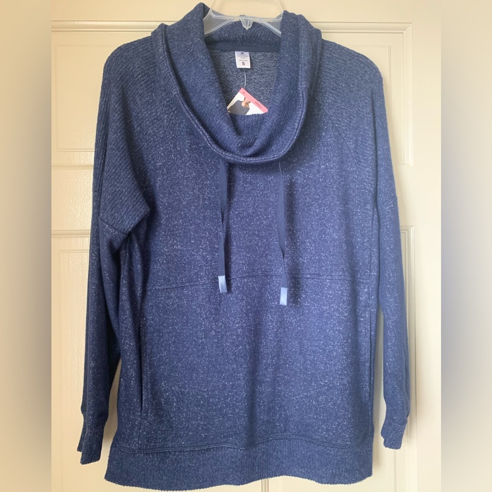 Navy blue longe top. New with tags. Super soft!